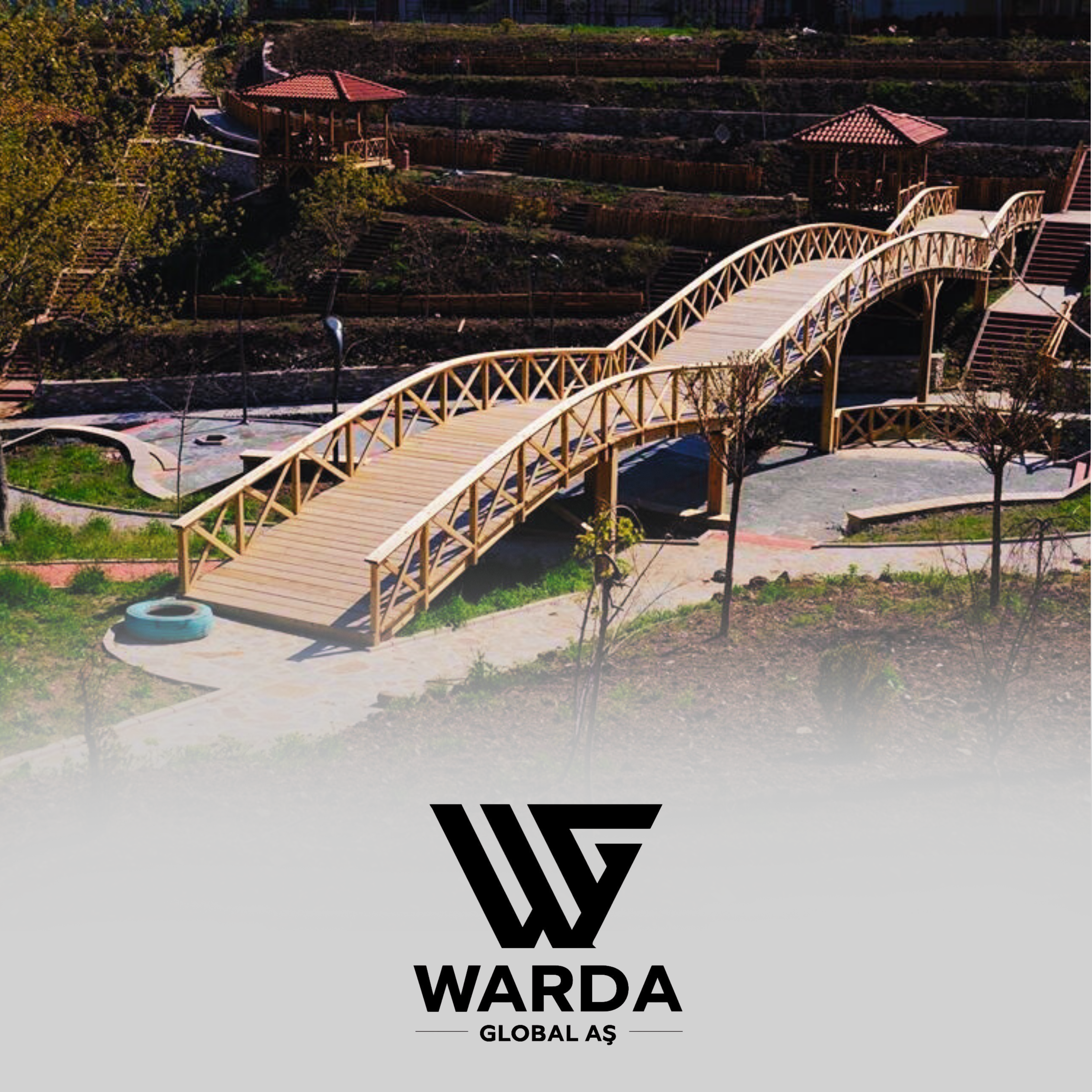 Dekoratif Ahşap Köprü