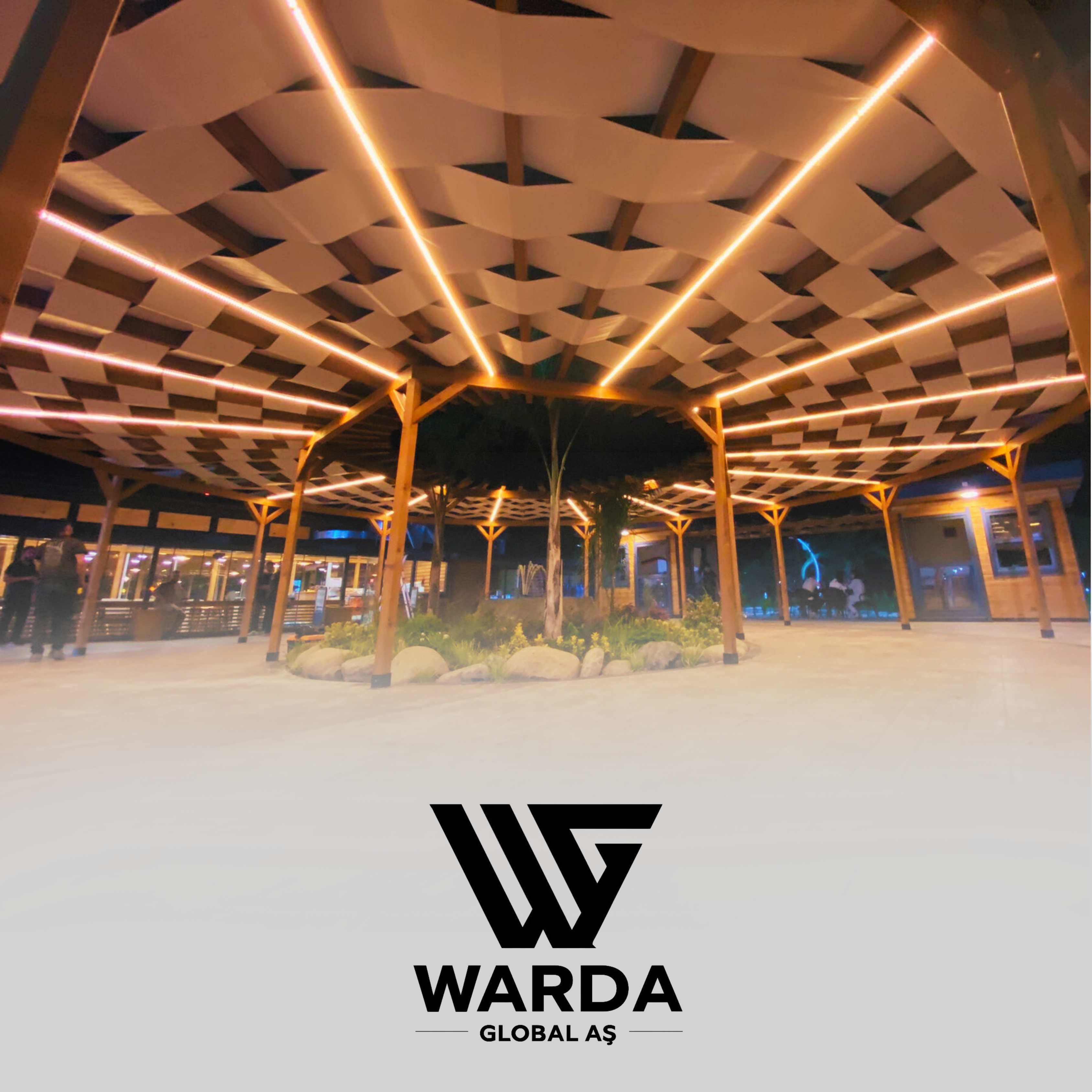 LED Aydınlatmalı Pergola