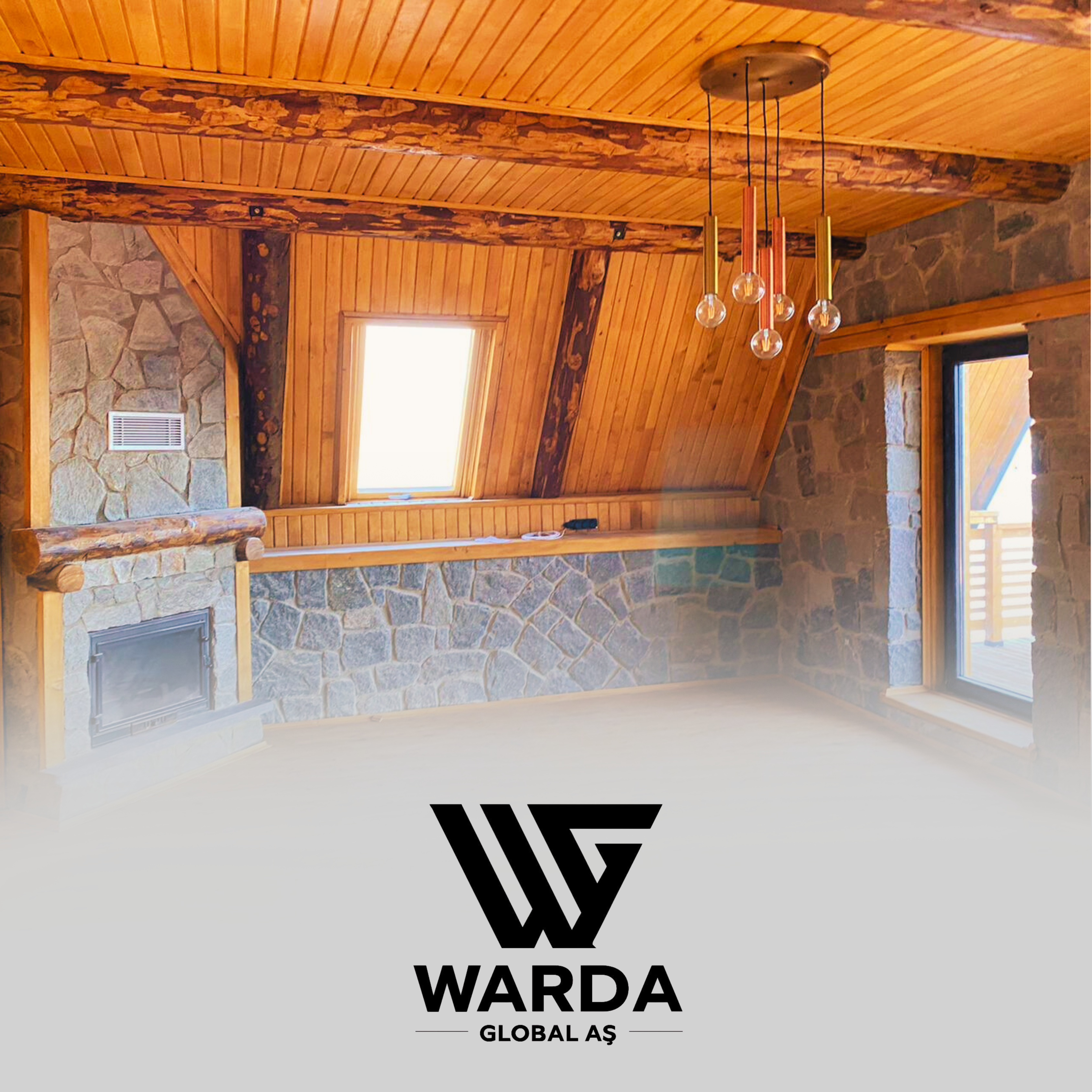 Taş Şömineli Dağ Evi